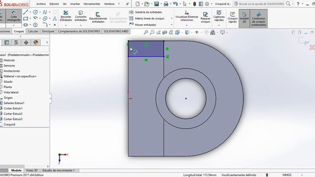 SOLIDWORKS Premium Croquis2 de Pieza1 смотреть онлайн