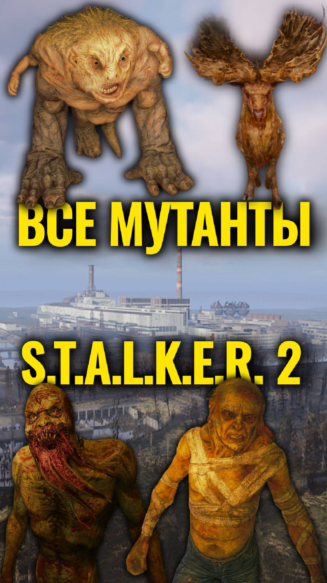 Все Мутанты Зоны в Сталкер 2 ( + Редкие Монстры ) #Shorts