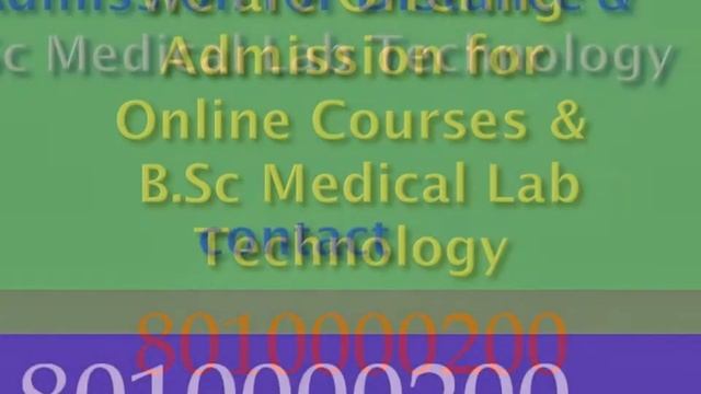 8010000200| B.Sc Medical Lab Technology| Distance learning Admission 2014 смотреть онлайн