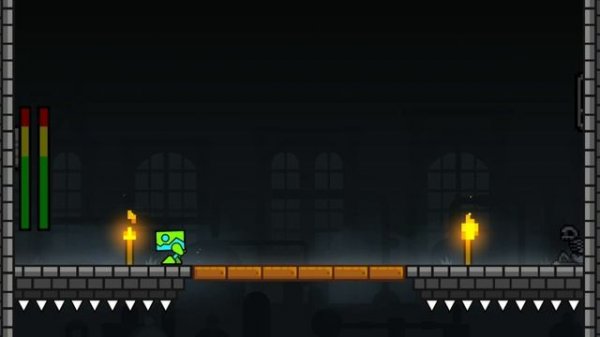 Geometry dash. Как собрать все 3 синие монеты в 3 уровне башни.