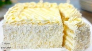 Торт за 15 минут!На кефире "Рафаэлло"! Простой рецепт! Самый вкусный и быстрый торт!