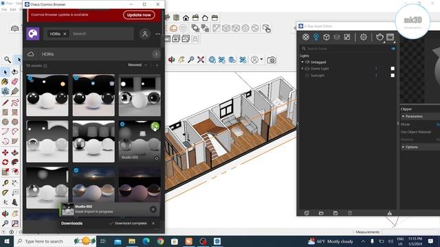 Very Easy 3D Plan Rendering,Vray sketchup Tutorial, Rendering смотреть онлайн