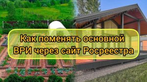 Как поменять основной ВРИ (вид разрешенного использования) земельного участка через сайт Росреестра