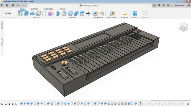 Fusion 360 - How To Design Supreme x Synthesizer смотреть онлайн