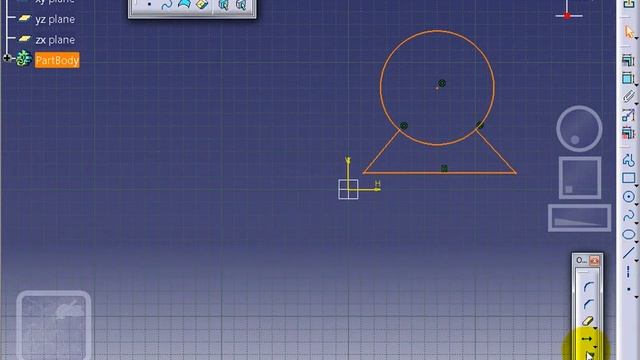 Catia V5 - Sketcher - Operation - Mirror + Translate смотреть онлайн