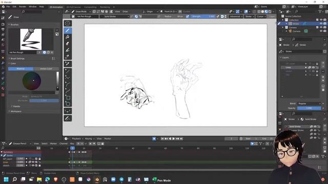 ANIMATING a Hand in Blender grease pencil смотреть онлайн