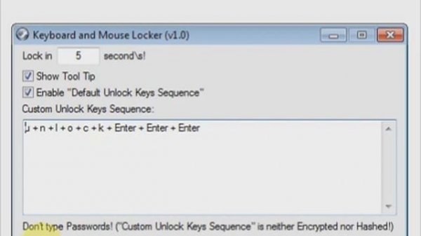 Keyboard and Mouse Locker
