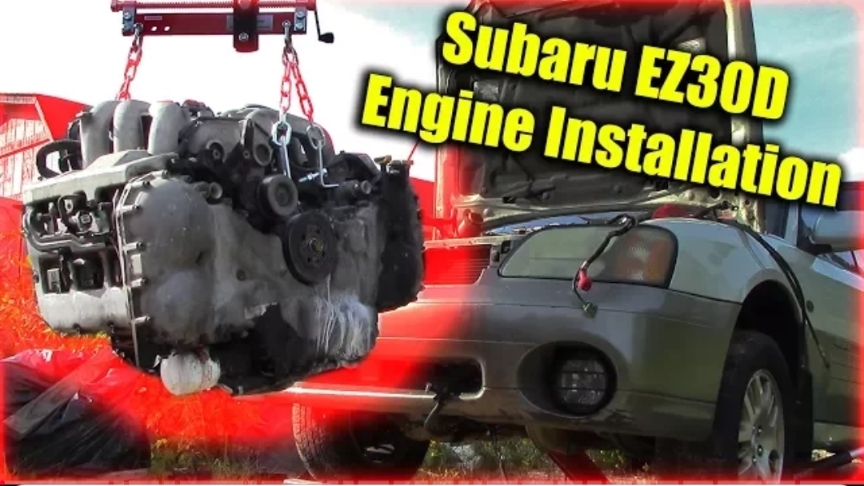Установка двигателя Subaru EZ30D H6 смотреть онлайн