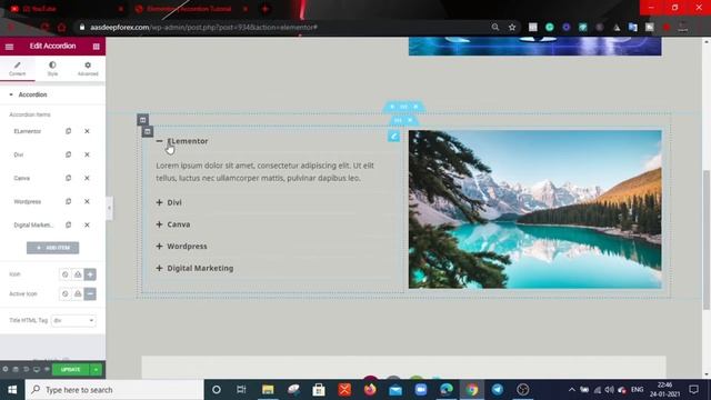 Accoridian Element In Elementor | Full Tutorial In Hindi | Part-23 | 2021 смотреть онлайн