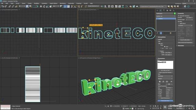 37 - Текст с помощью TextPlus в 3ds Max 2025 смотреть онлайн