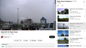 water tower collapse compilation