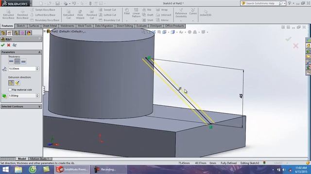 Lệnh Rib trong phần mềm Solidworks 2014 смотреть онлайн