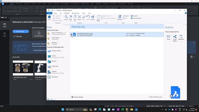 BricsCAD - Send sensitive files securely with WinZip смотреть онлайн