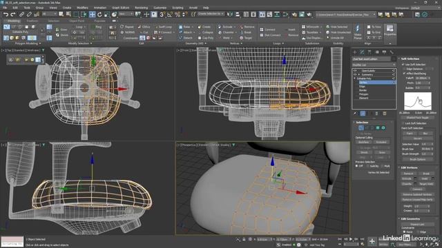 56 - Моделирование кривизны с помощью Soft Selection в 3ds Max 2025 смотреть онлайн