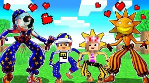 СЕМЬЯ СОЛНЦЕ И ЛУНЫ ФНАФ 9 АНИМАТРОНИК в МАЙНКРАФТ НУБ И ПРО ВИДЕО ТРОЛЛИНГ MINECRAFT FNAF Евгенбро