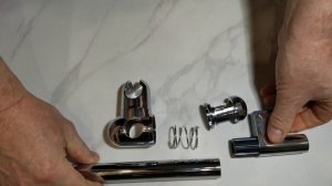 Держатель лейки душа на рейлинг (душевую штангу) диаметром 19-25 мм