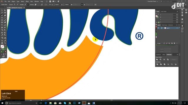 How to convert jpg to vector in Adobe illustrator cc 2018 | DIT-Institute смотреть онлайн