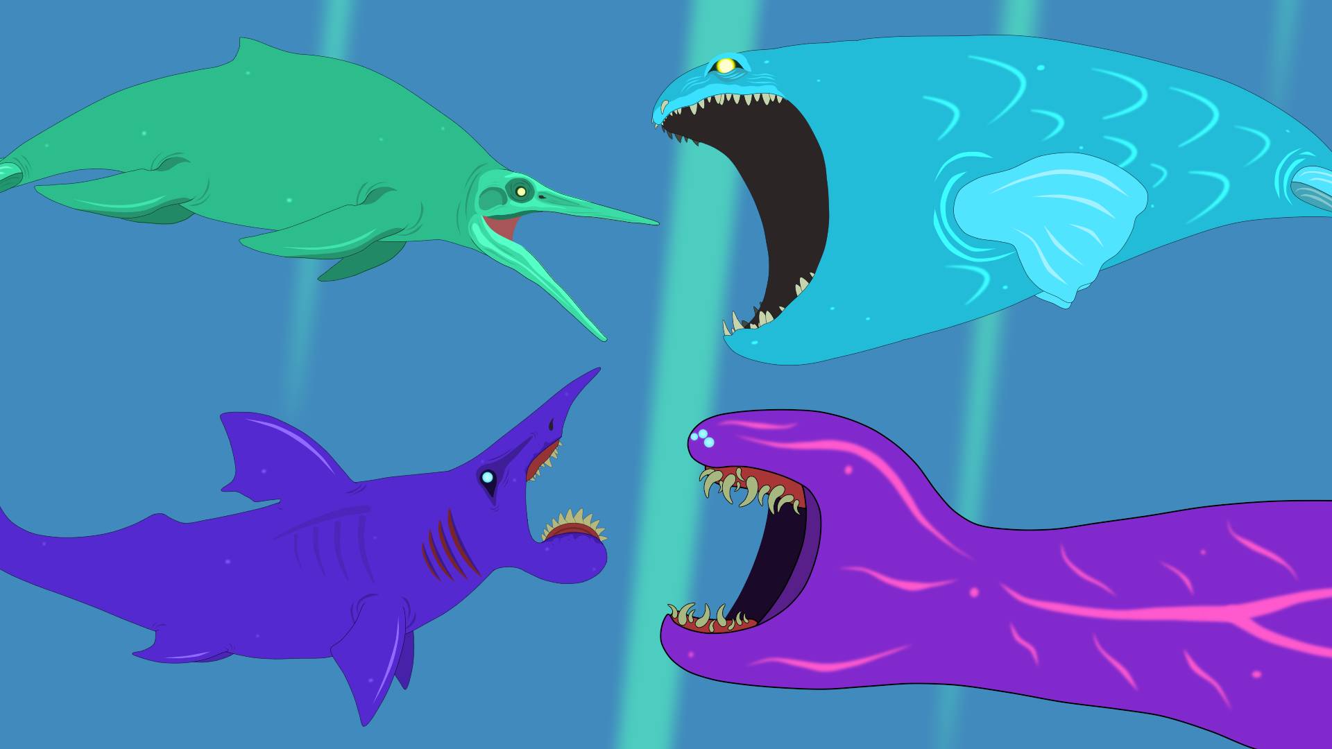 Сборник Битв Морских Динозавров и Монстров | Анимация смотреть онлайн