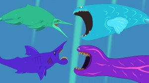 Сборник Битв Морских Динозавров и Монстров | Анимация