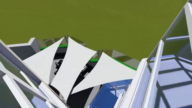 Видео визуализация системы "Теневой парус" ч.1.3 смотреть онлайн