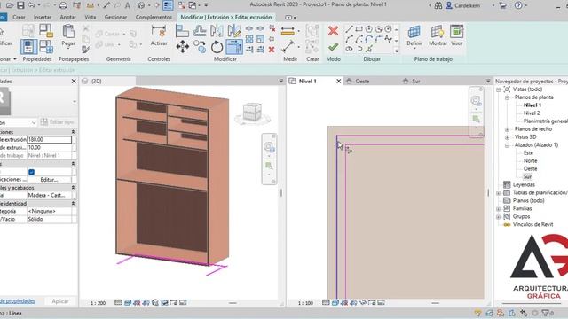 Haz un mueble multiuso en Revit. смотреть онлайн
