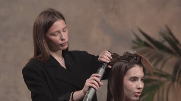 Укладка на фен-стайлер TIMFATO на стекловидный волос