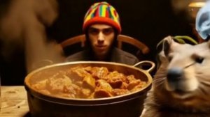 сидим с бобром за столом