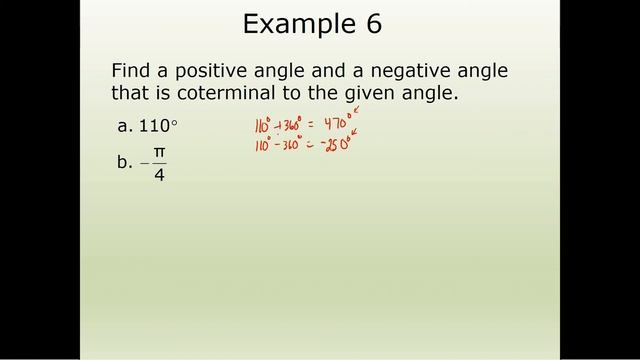 Determine Coterminal Angles