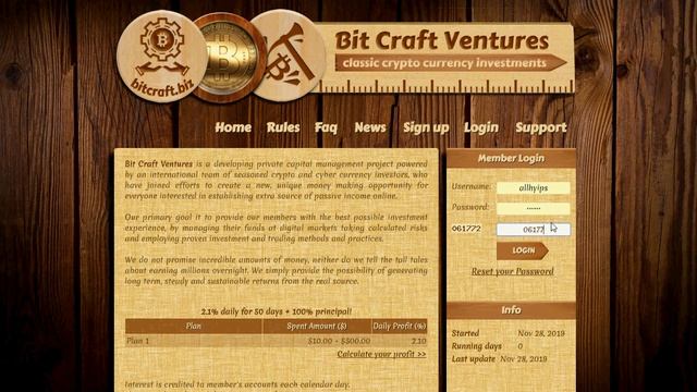 видео обзор hyip проекта Bit Craft Ventures смотреть онлайн