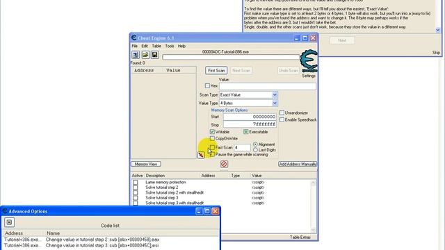 An example of how is the Cheat Engine Stealthedit plugin working in a test tutorial смотреть онлайн