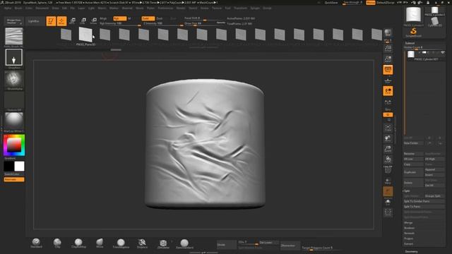 Folds VDM Brush Preview. Sculpting folds in ZBrush. #zbrush смотреть онлайн