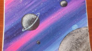 Урок ИЗО Рисуем космос