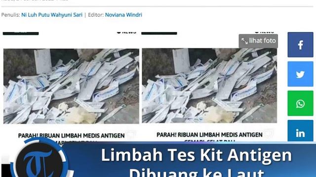 HEBOH Video Penampakan Tes Kit Antigen Dibuang ke Laut Selat Bali, Polda Bali Lakukan Penyelidikan