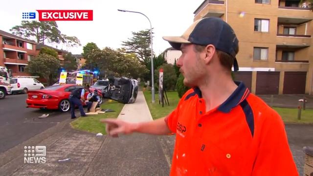 Accused thieves crash alleged stolen Holden into two parked cars, flee from scene | 9 News Australi смотреть онлайн