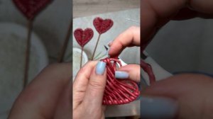 Сердечко из бумажной лозы