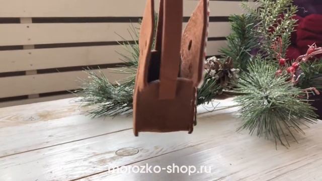 Сумочка для подарков ПРЯНИЧНЫЙ ДОМИК, фетр, 10х12 см, 22-5680