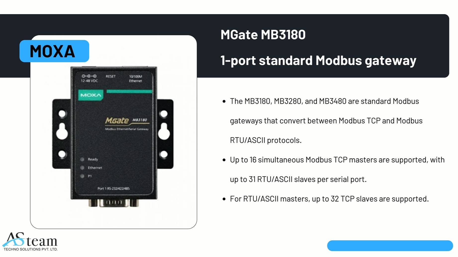 MOXA MGate MB3180 1 Port Standard Modbus Gateway #tech #technology #industrial #rutube