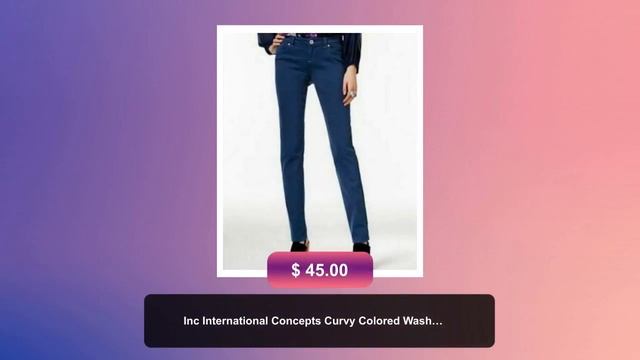 Inc International Concepts Curvy Colored Wash Skinny Jeans 2 Deep Twilights смотреть онлайн