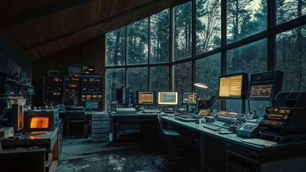 💿💀Forest Tech Outpost _ Dark Ambient Sounds for Focus