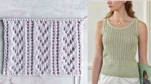 Лёгкий ажурный узор спицами для начинающих и не только