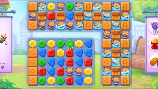 TOWNSHIP   Colorful Puzzle  Match -3  Game Level # 1697