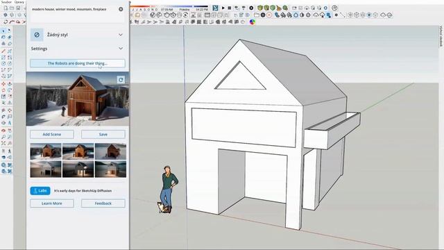 Vizualizácie pomocou AI v SketchUp. Objav plugin Diffusion смотреть онлайн