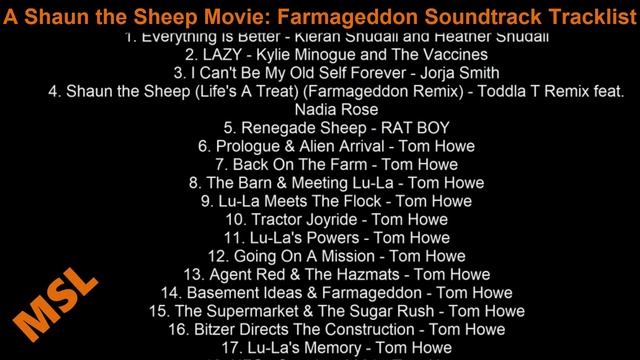 A Shaun The Sheep Movie Farmageddon Soundtrack Tracklist | Shaun The Sheep 2 (2019)