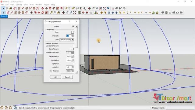 cara render exterior vray sketchup (Dome Light) смотреть онлайн