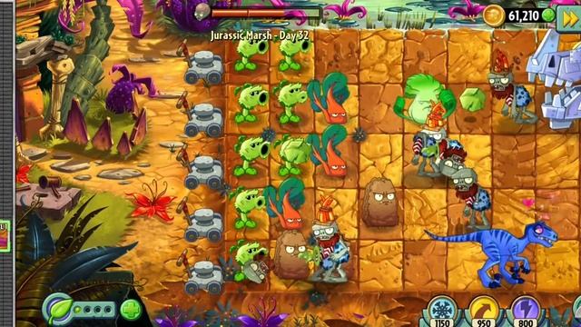 Plants Vs Zombies 2(PvZ 2) Jurassic Marsh Day 32(Boss) смотреть онлайн