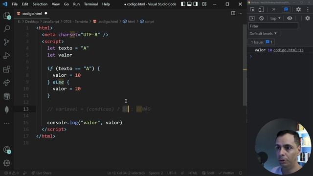 JavaScript Básico ao Avançado - 0705 - Ternário смотреть онлайн