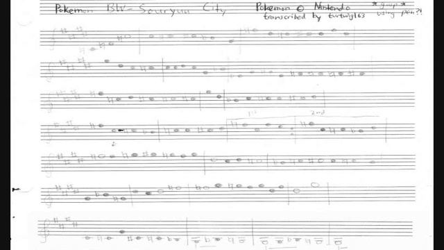 Pokemon BW- Opelucid City (White) + Sheet Music (Violin Cover) смотреть онлайн