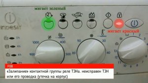 Indesit коды ошибки в стиральных машинах