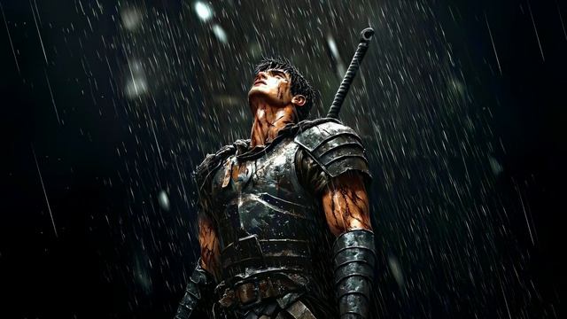 Гатс Берсерк | Дождливая Ночь | Guts | Berserk Rainy Night - Живые Обои смотреть онлайн