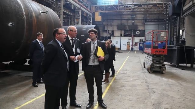 First Minister Tours Engineering Works